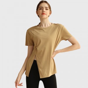 China Supplier China Loose Casual Yoga Gym Wear Women Clothes Sport T Shirts