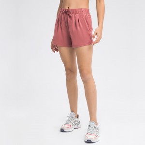 Womens running shorts drawstring loose breathable outdoor yoga sports pants