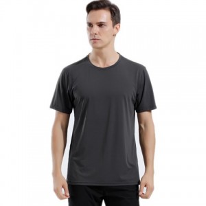 Custom mens quick-drying breathable moisture wicking ourdoor elastane sports t-shirts