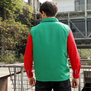 Mens full zip vest outdoor volunteer waistcoat mesh lining sleeveless jackets