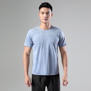 Mens quick-drying short sleeve t-shirts outdoor sporty training workout athletic tshirts