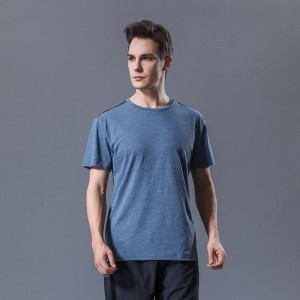 Mens 100% polyester t-shirt breathable sports running loose quick-drying tshirts