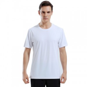 Custom mens quick-drying breathable moisture wicking ourdoor elastane sports t-shirts
