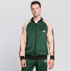 Mens sports jackets vintage full zip coats color block stripe sweatshirts