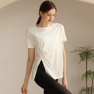China Supplier China Loose Casual Yoga Gym Wear Women Clothes Sport T Shirts