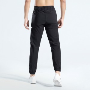Mens training pants outdoor running loose quick drying sweatpants with zip pockets