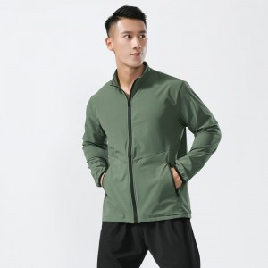 Mens jackets full zip baseball long sleeve sweatshirts fashion coats with zipper pockets