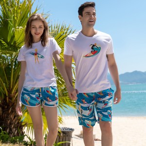 Custom mens quick-dry printed beach shorts swim trunks summer holiday surfing board shorts