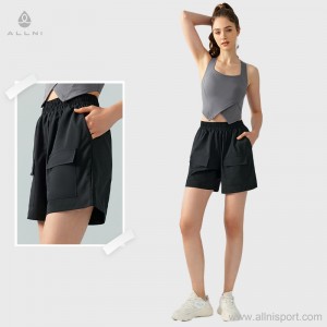 Factory supplied Hot Selling 2 In1 Women Exercise Running Shorts High Elastic Quick Dry Running Work out Sport Athletic Fitness Women Gym Shorts