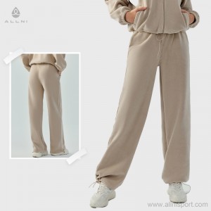 Custom women winter warm sports sweatpants polar fleece jogger pants OEM Low MOQ Factory
