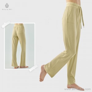 Custom women high waist loose Straight wide-leg pants yoga dance trackpants OEM Low MOQ