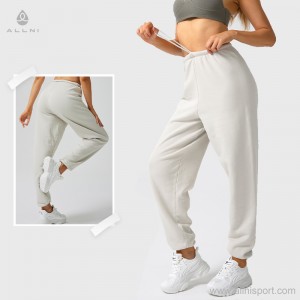 Custom women high waisted yoga trackpants loose running jogger pants Factory OEM Low MOQ