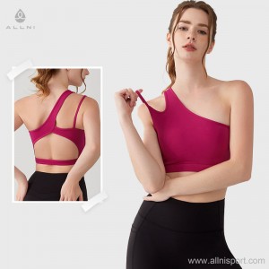 Hot New Products Hiworld Sports Top Women′s Wide Shoulder Strap Tank Top Style Quick Dry Yoga Running Bra