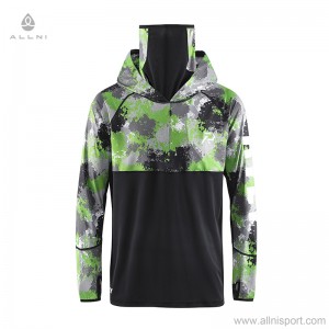 Custom men summer sun-proof UPF50+ camouflage hooded outdoor hiking coat fishing jacket