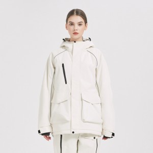 Women ski jacket snowsuit snowboard coat outfits hooded waterproof windproof outdoor wear