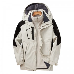 Women men outdoor jacket zip mountain wear snowboarding technical jacket 3-in-1 Winter Jacket