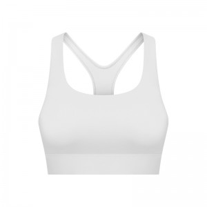 Womens buckle back u neck hollow out high strength workout running sports bra