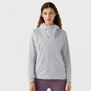 Women new windproof waterproof hooded soft shell jacket outdoor hiking camping climbing coat