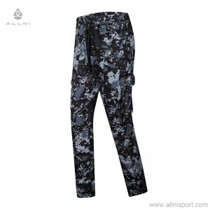 Custom men fishing sweatpants quick-dry breathable camouflage outdoor elastic jogger pants