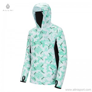 Custom men UPF50+ breathable quick-dry sun-proof outdoor sportswear climbing fishing jacket