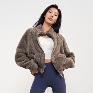 Women winter warm coat windproof full zip loose outdoor jacket Fabric Custom Fast Delivery