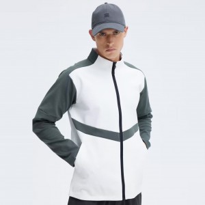 Custom men women sports jacket stand collar colorblock training running outdoor coat Factory OEM