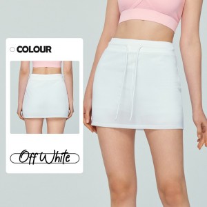 Custom fashion women mesh 2 in 1 tennis skirts drawstring slim fit active skirt OEM Low MOQ