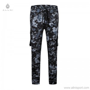 Custom men fishing sweatpants quick-dry breathable camouflage outdoor elastic jogger pants