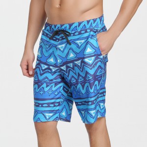 Custom mens quick dry printed short swim trunks swimwear bathing suits summer board shorts