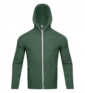 Custom men training hooded coat outdoor breathable fitness zip jacket Factory OEM Low MOQ