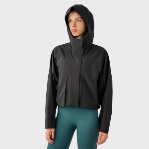 Custom women waterproof windproof full heat seal outdoor jackets hiking camping climbing coat