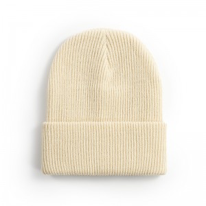 Winter ribbed beanie hats beanie soft warm knit streetwear ski stocking cuffed cap headwear