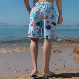 Mens quick-dry custom printed beach shorts summer holiday surfing board shorts swim trunks