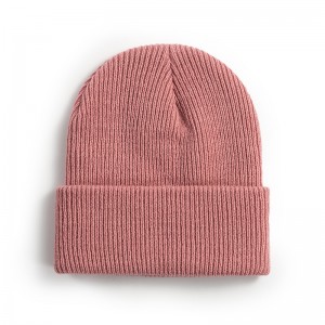 Winter ribbed beanie hats beanie soft warm knit streetwear ski stocking cuffed cap headwear