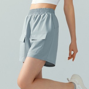 Custom women sports shorts loose high rise butt lift running fitness jogger pants Low MOQ