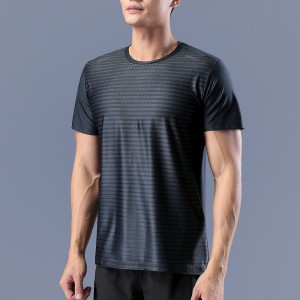 Mens round neck fitness t-shirt outdoor running quick dry short sleeve tshirts