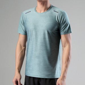 Mens round neck fitness t-shirt outdoor running quick dry short sleeve tshirts