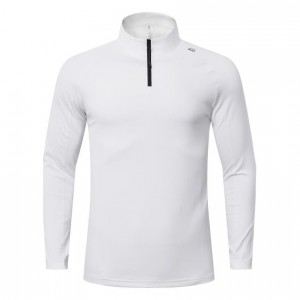Custom long sleeve half zip pullover sweatshirts quick dry running tshirt Factory OEM Low MOQ