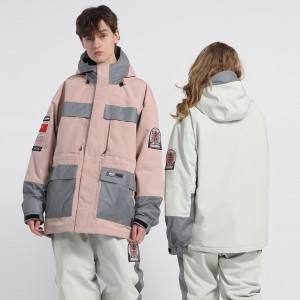 Men’s ski jackets coats Luminous color block windproof waterproof snowboard outdoor skiwear