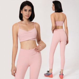 China Manufacturer for China Private Label Activewear Two Piece Summer Biker Women Sports Bra and High Waist Scrunch Shorts Summer Yoga Set Gym Workout Set