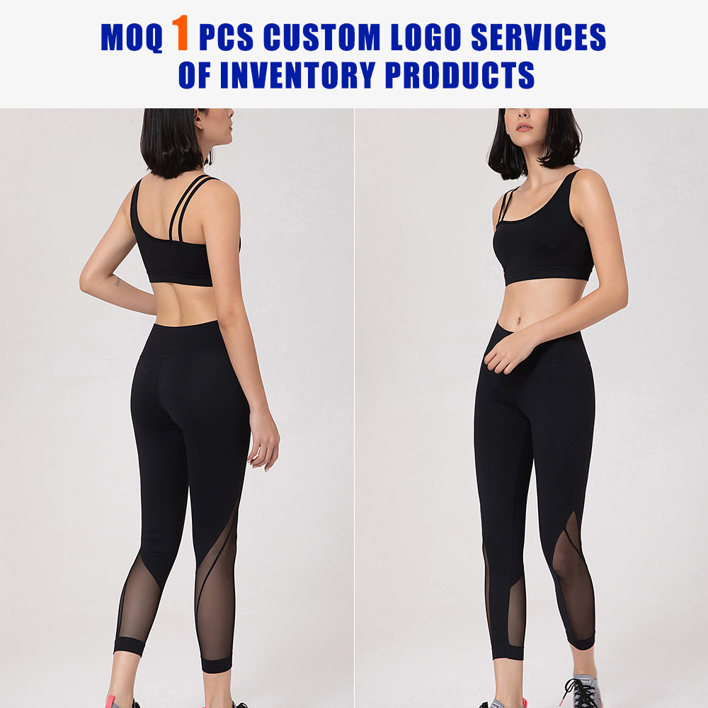 Black mesh workout leggings - Activewear manufacturer Sportswear