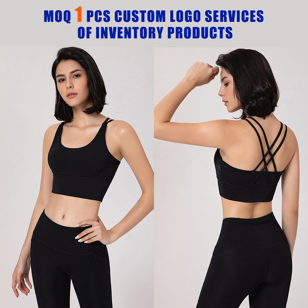 China OEM/ODM Manufacturer China Women Cross Back Sexi Girl Wear Bra Yoga  Top Sexy Strappy Custom Core Active Sports Bra factory and suppliers