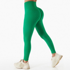 Women seamless leggings jacquard yoga high waist butt lift workout pants – Seamless | Activewear
