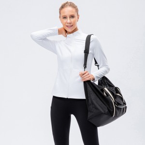 Custom sportswear zip jackets running top fitness long sleeve gym yoga climbing sports winter coat