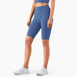 Custom Lady Workout Comfortable Rib Gym Yoga Shorts No Front Seam Fitness Ribbed Biker Shorts