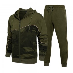 Custom Camouflage Sweatsuits Men Hoodies Set Fall Activewear Casual Sportswear Tracksuits