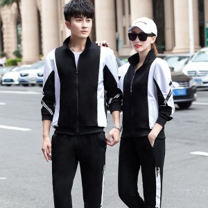 2021 fashion color block running sports sweatsuit workout jogging suits two piece custom men’s tracksuit