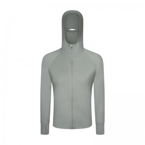 Women UPF50+ ice cool sun protection hooded zip jacket breathable long sleeve outdoor windbreaker