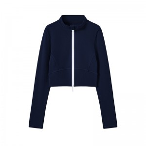 Activewear Jacket GYM Long Sleeve Yoga Crop Zip Up Top Women OEM Sportswear Sweatshirt