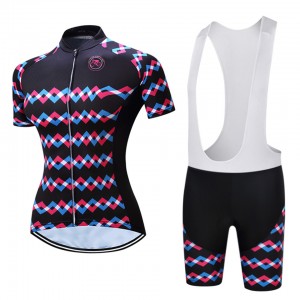 Women cycling wear set short sleeve jersey bib shorts bicycle clothes set – Activewear | Cycling wear